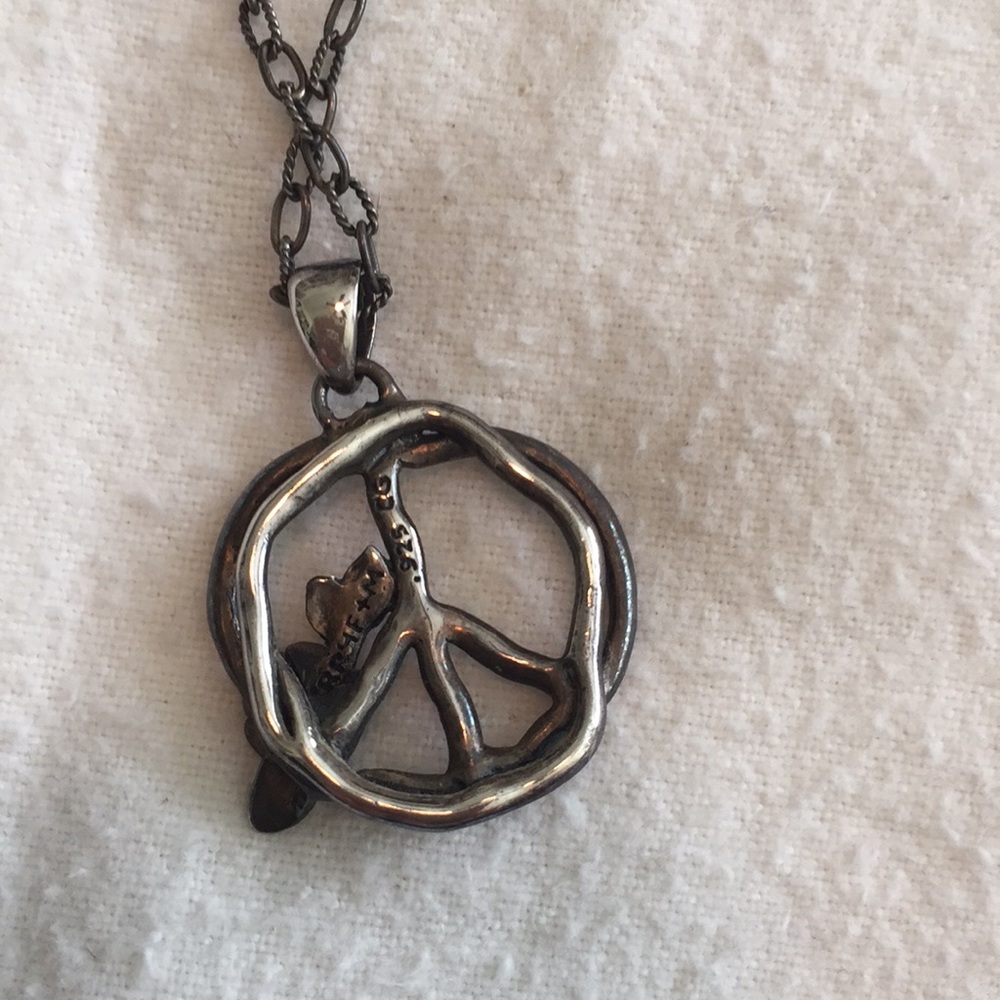 Artisan made peace necklace☮️ - Picture 3 of 4